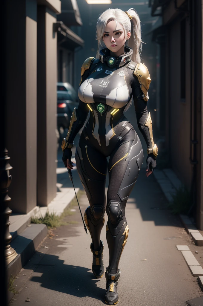 (((full body photo))) ((Best quality)), ((masterpiece)), (detailed:1.4), 3D, an image of a beautiful cyberpunk female,HDR (High Dynamic Range),Ray Tracing,NVIDIA RTX,Super-Resolution,Unreal 5,Subsurface scattering,PBR Texturing,Post-processing,Anisotropic Filtering,Depth-of-field,Maximum clarity and sharpness,Multi-layered textures,Albedo and Specular maps,Surface shading,Accurate simulation of light-material interaction,Perfect proportions,Octane Render,Two-tone lighting,Wide aperture,Low ISO,Gold balance,Rule of thirds,8K RAW,