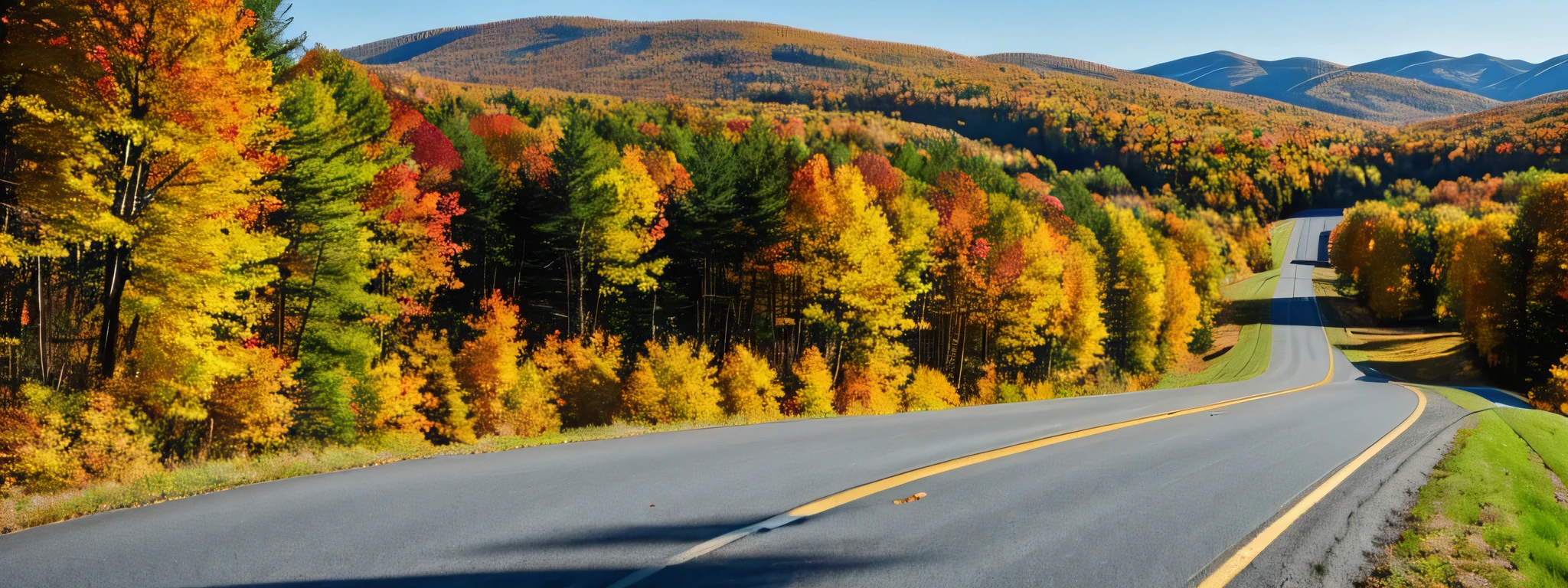 vermont autumn road landscape