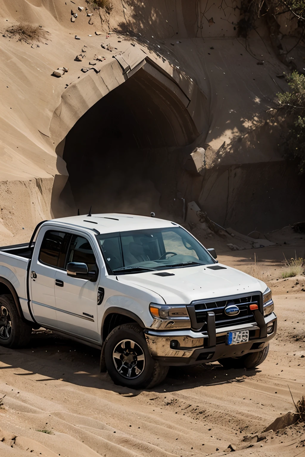 Modern Pickup Truck Slightly Dirty