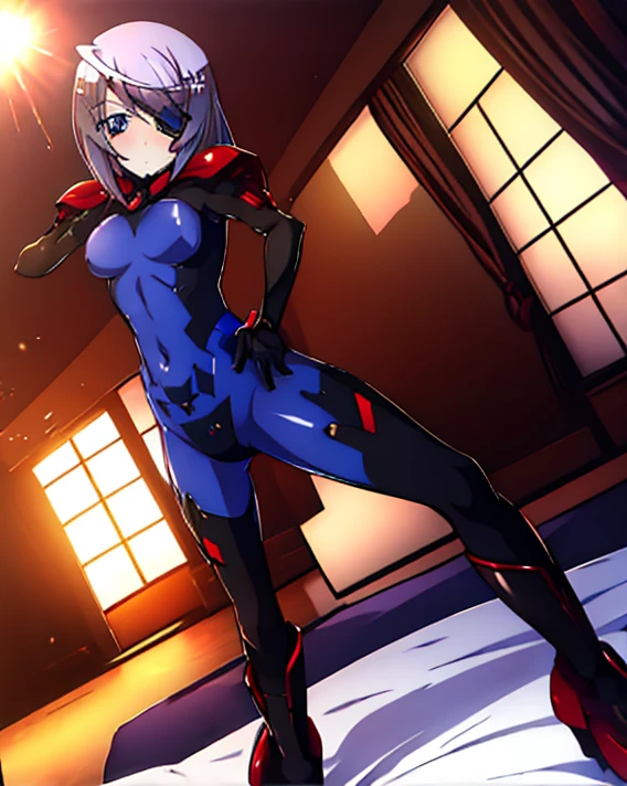 highest quality,sleep on your back in bed,Crab crotch,show me your boots,thigh high boots,leotardチラ見せ,glove,elegant, 1 girl, leotard,body suit,cute, blushed, looking at the viewer, from below, prison,blue eyes, beautiful eyes, beautiful background, particles of light, Light of the sun, dramatic lighting, outside, shiny, realistic, table top, highest quality, Super detailed, get used to it, scenery, beautiful and detailed eyes, thin hair,full body shot,