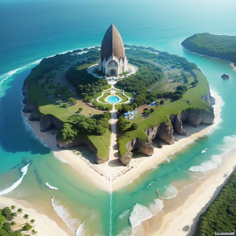 A ilha Emeraud com suas praias paradisiacas e florestas exoticas,lar dos elfos nobres no meio do oceano do infinito