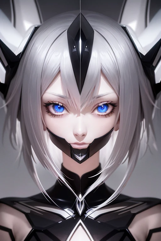 Anime girl with silver hair and slit pupils, heterochromia of snake eyes tearing up, chiaroscuro style, chromatic aberration effect, three-sided perspective, wide shot, Sony FE GM 8k camera capturing every detail in symmetry, anime expression of fear (best quality: 1.0), ultra high-resolution (1.1), dark and moody atmosphere, intricately designed antlers, stereogram-inspired background, cinematic lighting, sharp focus (1.2), artfully balanced composition. (masterpiece) (detailed) (HDR) (muted colors) --auto.