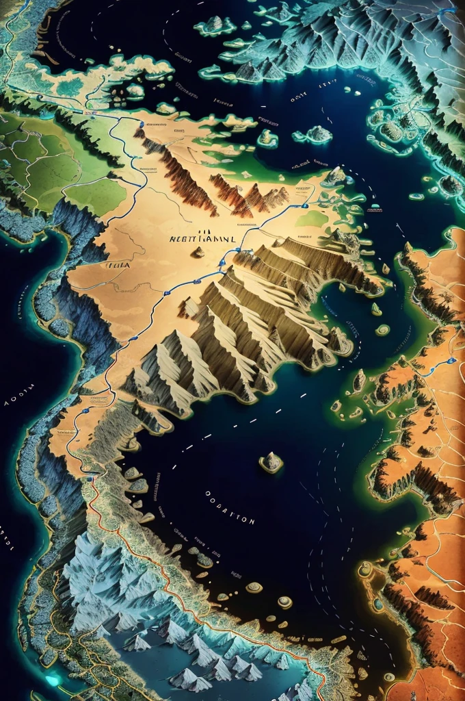 A meticulously crafted map, adorned with vibrant colors and clear lines, epitomizes the essence of high-quality printing. With a glossy finish that enhances the intricate details, this map offers an accurate geographical representation, showcasing intricate borders and elegant typography. Readable labels ensure easy comprehension of the information, while shaded relief adds depth and dimension to the topographic features. Map legends help decipher cartographic symbols, guiding the viewer through landmarks and national parks, with detailed coastlines and latitude and longitude lines providing precise location data. City names, rivers, and lakes are carefully delineated, while mountain ranges and island chains are depicted