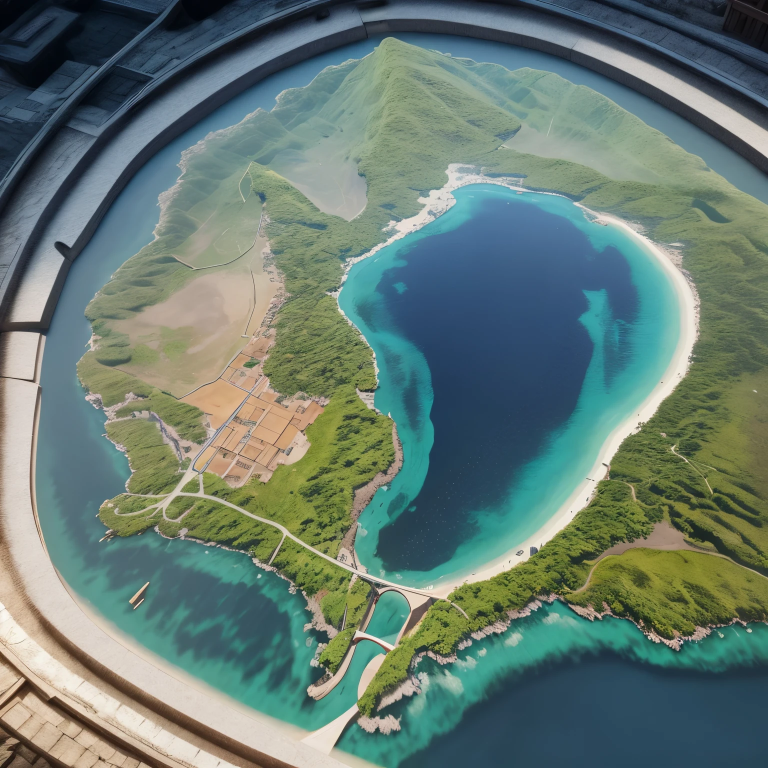 best quality, 32k, RAW photo, incredibly absurdres, extremely detailed, virtual 3D maps