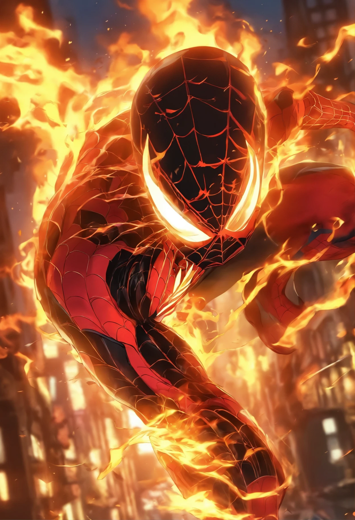 Spiderman as ghost rider