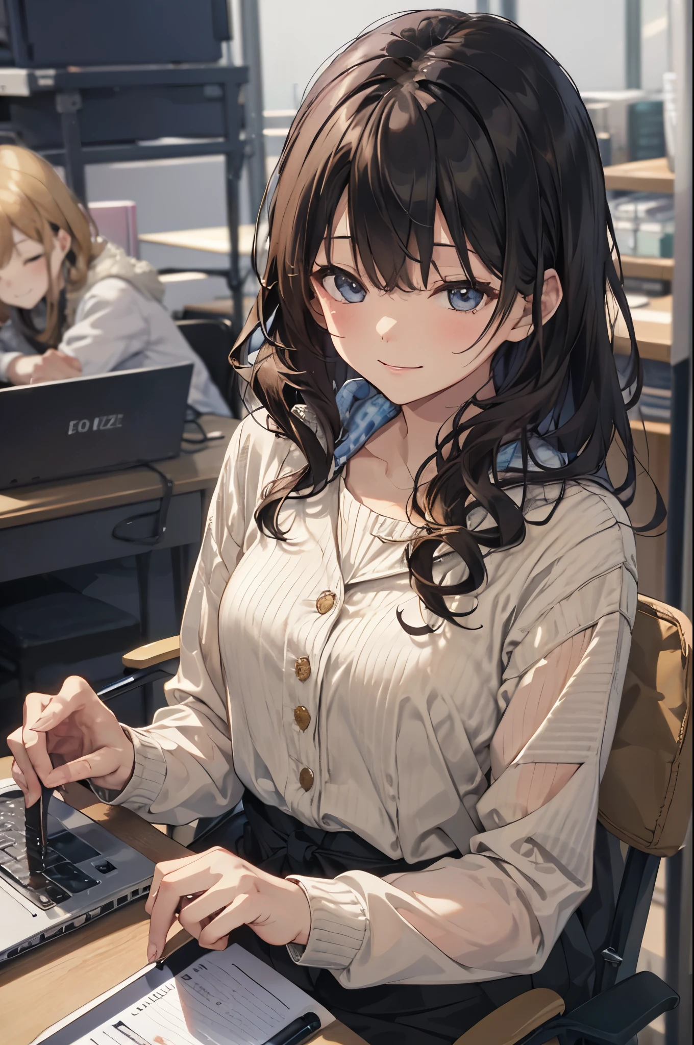 NSFW　Tohsaka Rin, Aqua Eye, (Black Hair:1.5), hair ribbon, Long Hair, ribbon, Side Lock, Both sides up, (Parted bangs:1.5), break (brown Sweater vest:1.2), collared shirt, Homurahara Academy uniform, neck ribbon, red ribbon, ribbon, , shirt, Sweater vest, white shirt, break indoors, classroom, break looking at viewer, (Cowboy Shot:1.5) break (masterpiece:1.2), Highest quality, High resolution, unity 8k wallpaper, (figure:0.8), (Beautiful attention to detail:1.6), Highly detailed face, Perfect lighting, Highly detailed CG, (Perfect hands, Perfect Anatomy),　Sit on a chair　Cute white panties　Spread your legs　Spread your legs　blush　depressed　Face distorted by pleasure　Resisting Pleasure　Blushing cheeks　wet Nipples licked　Overflowing body fluids　Spurting body fluids　((Lean back)) (((Ecstasy)))++　Completely naked　topless