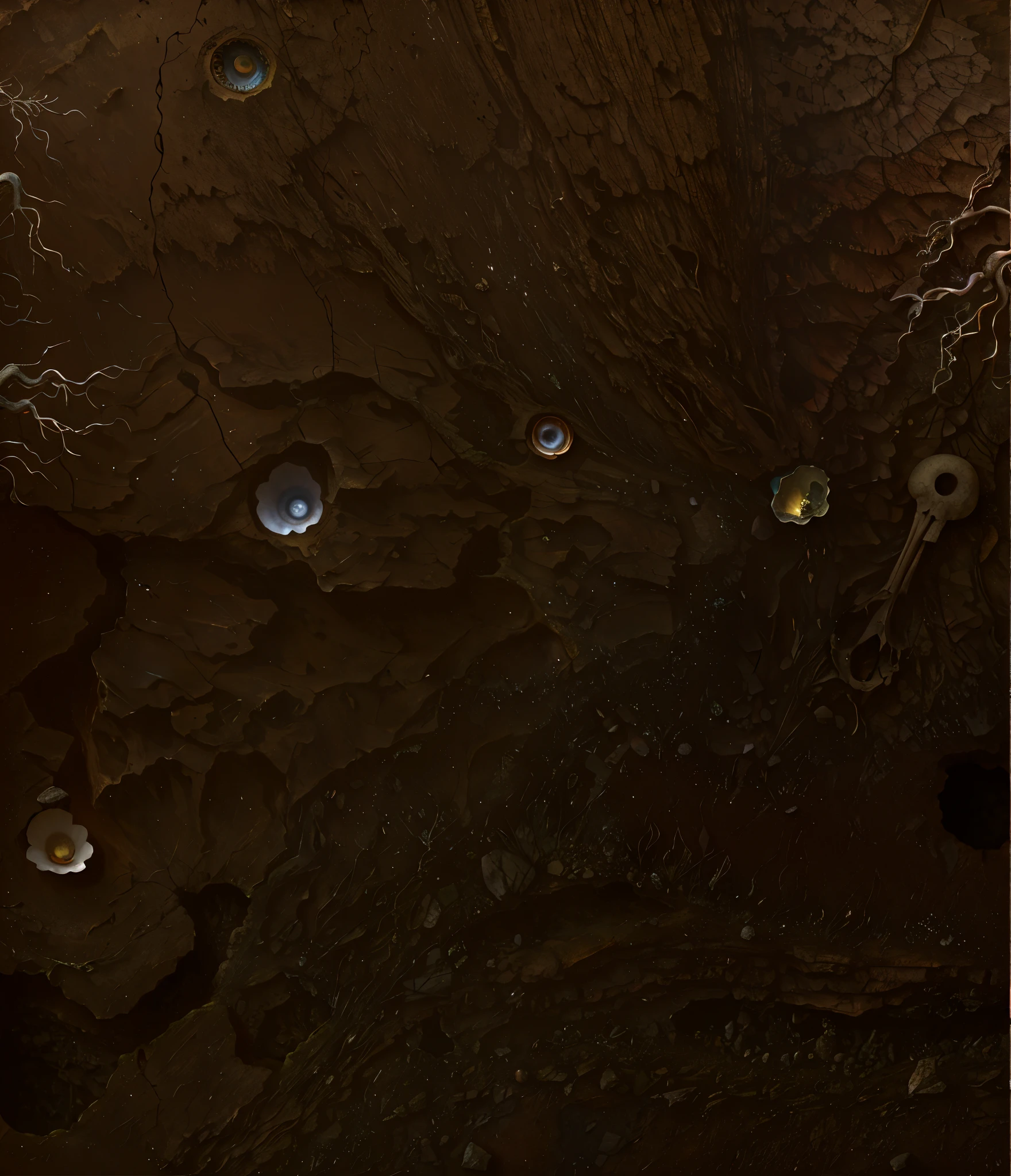 Geological layers,root system,Transverse section,mire,skeleton,key,Stone,shell,dirt ground。