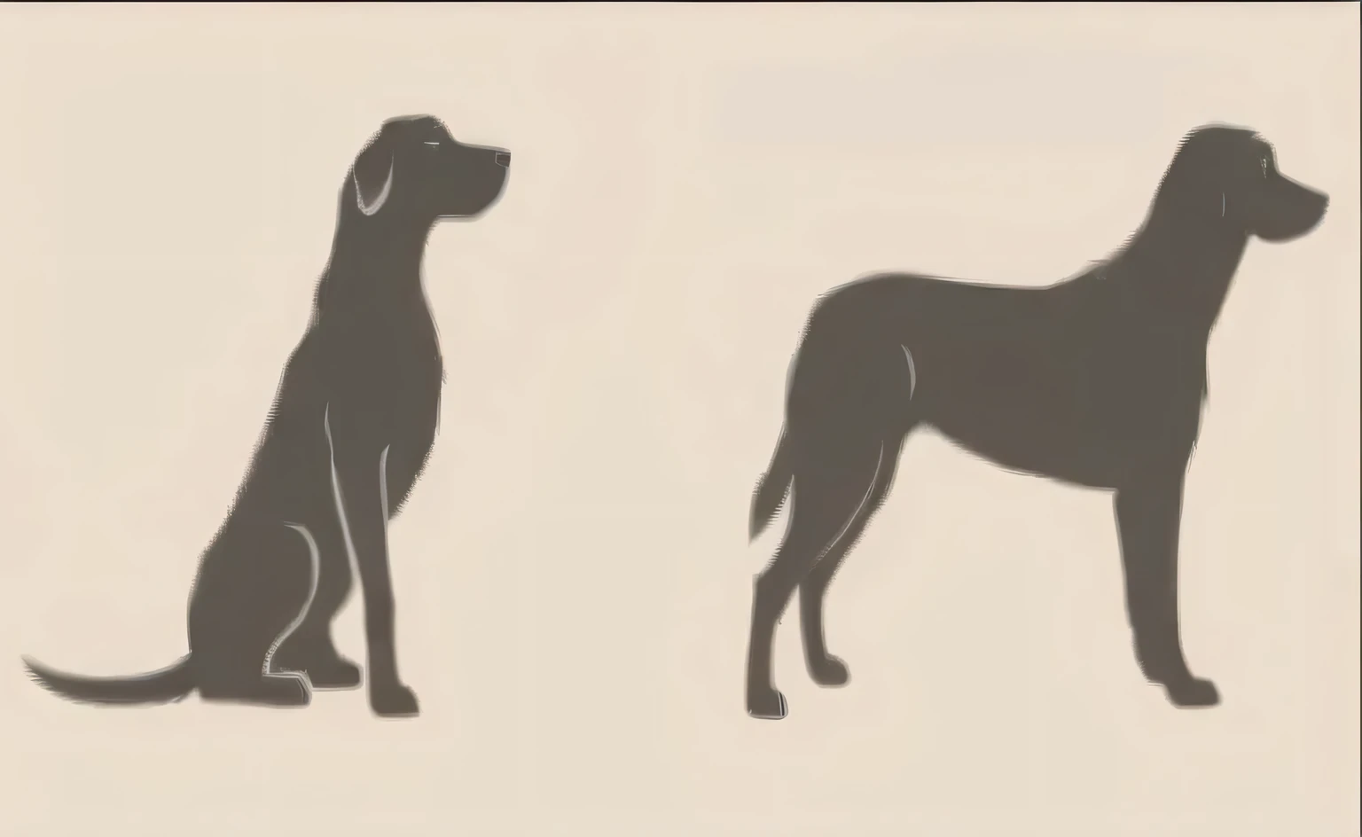 there are two dogs that are standing next to each other, dogs, Easy to understand, author：Will Ellis, dog, two dogs, precise, one dog, Simple illustration, how, via Barron&#39;s Story, 2 animals, precise的动物意象, theme: dog, By Ivan Scope, 4 legs, a dog, Animal transformation, Veterinary medical illustration，Vector illustration，high quality，8k，high resolution
