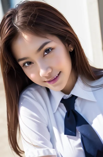 ((beatiful girl:1.3)) ((Thailand school uniform:1.5)) (((smile:1.2)) ((large breasts:1.2)) () ((close-up:1.3)) best quality,masterpiece,ultra high res,(photorealistic:1.4),raw photo,(Authentic skin texture:1.3),(film grain:1.3),panorama,character portrait,very wide shot,narrow waist,cowboy shot,(in the dark, deep shadow, low key, cold light,) night,(()),streaming tears,,dust,Tyndall effect,(expression),,beautiful detailed eyes and face,brown eyes,((brown hair:1.2)) ((full body:1.3))