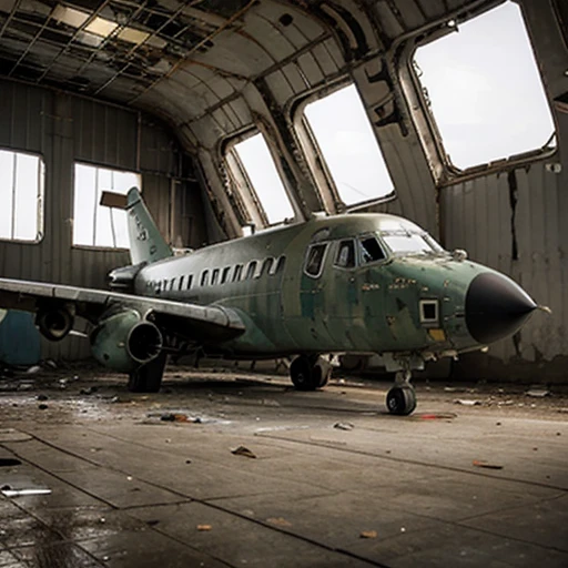 Abandoned plane, military 