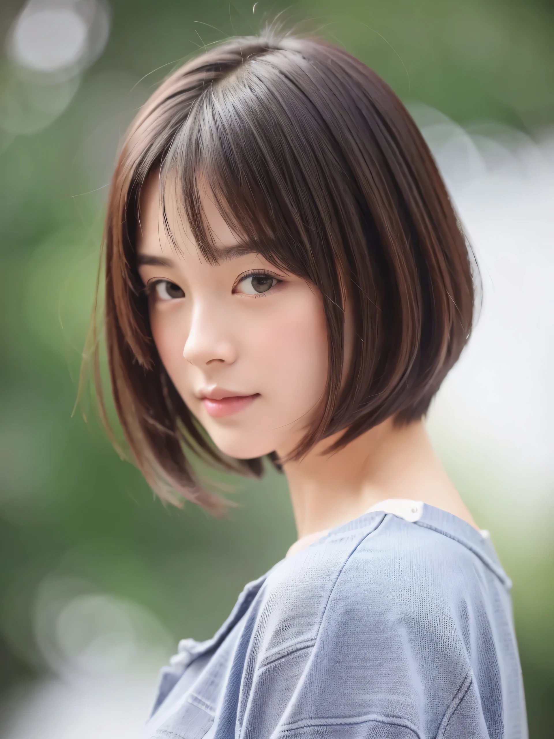 (highest quality, masterpiece:1.1), (realistic:1.4), 1 girl, short hair,