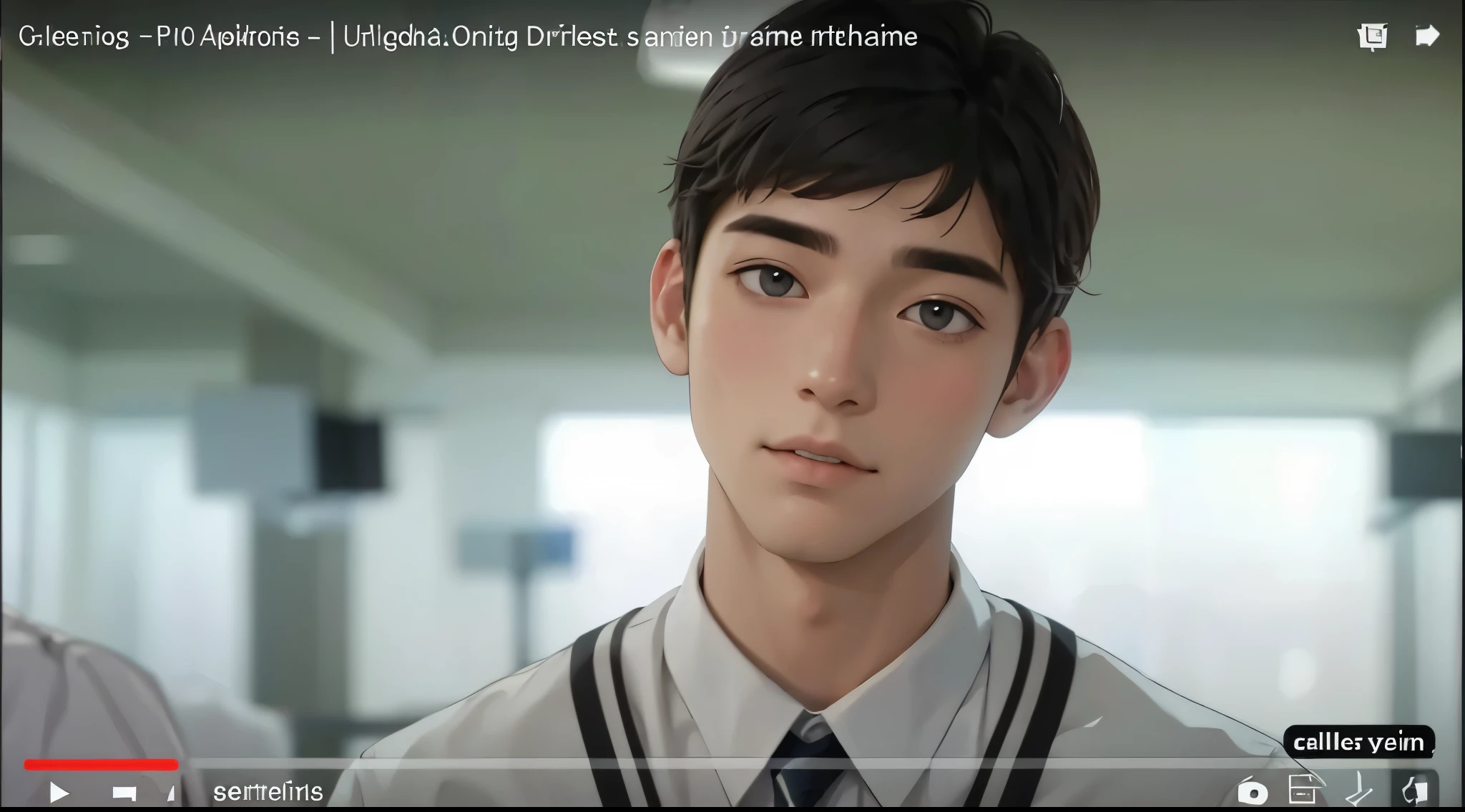 handsome young man of gray hair gray eyes is talking speaks
