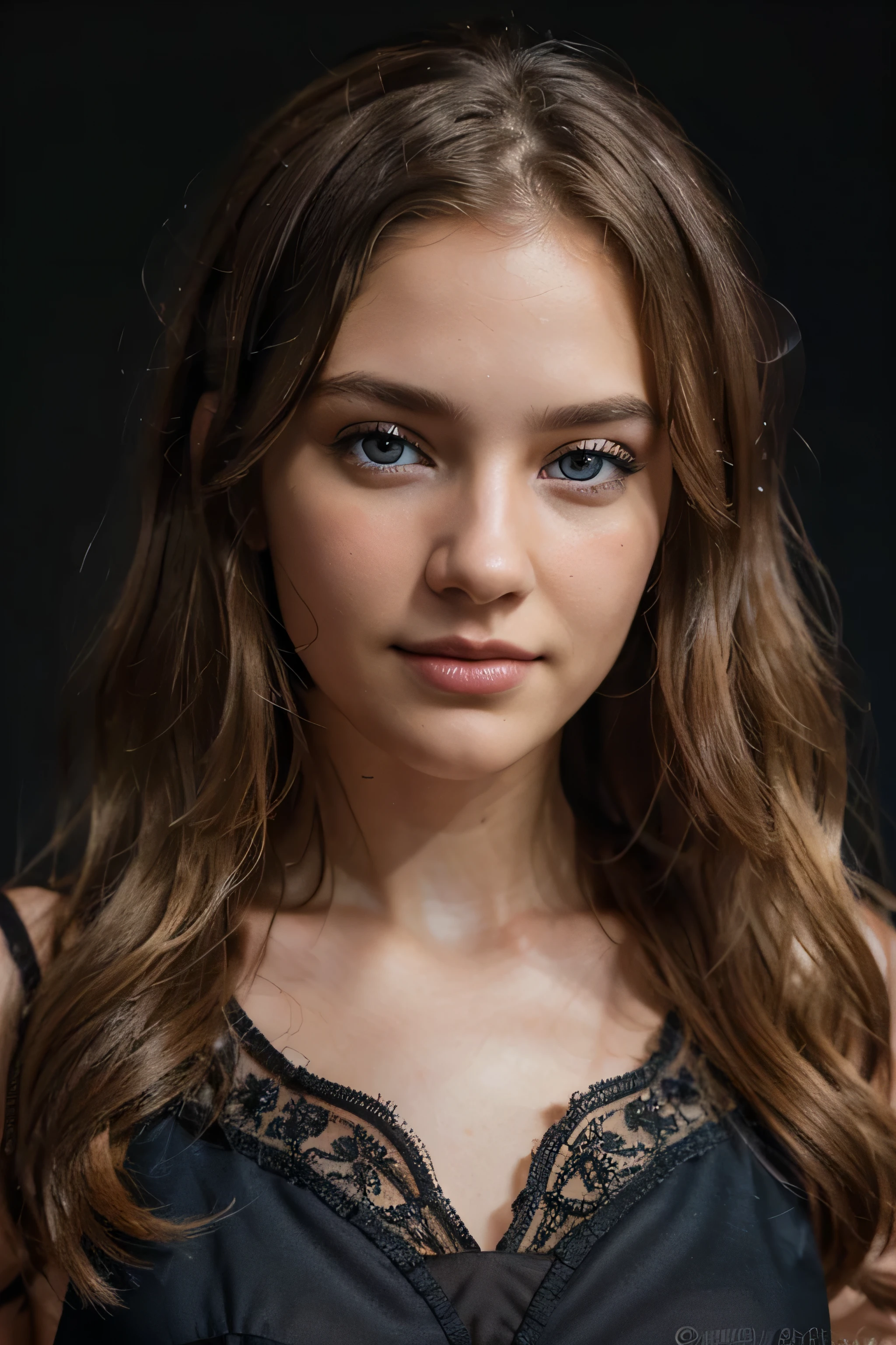 beautiful blonde wearing black dress, (blue background), very detailed, 21 years old, innocent face, natural wavy hair, blue eyes, high resolution, masterpiece, best quality, intricate details, highly detailed, sharp focus, detailed skin, realistic skin texture, texture, detailed eyes, professional, 4k, charming smile, shot on Canon, 85mm, shallow depth of field, kodak vision color, perfect fit body, extremely detailed, photo_\(ultra\), photorealistic, realistic, post-processing, maximum detail, roughness, real life, ultra realistic, photorealism, photography, 8k uhd, photography, full body photo
