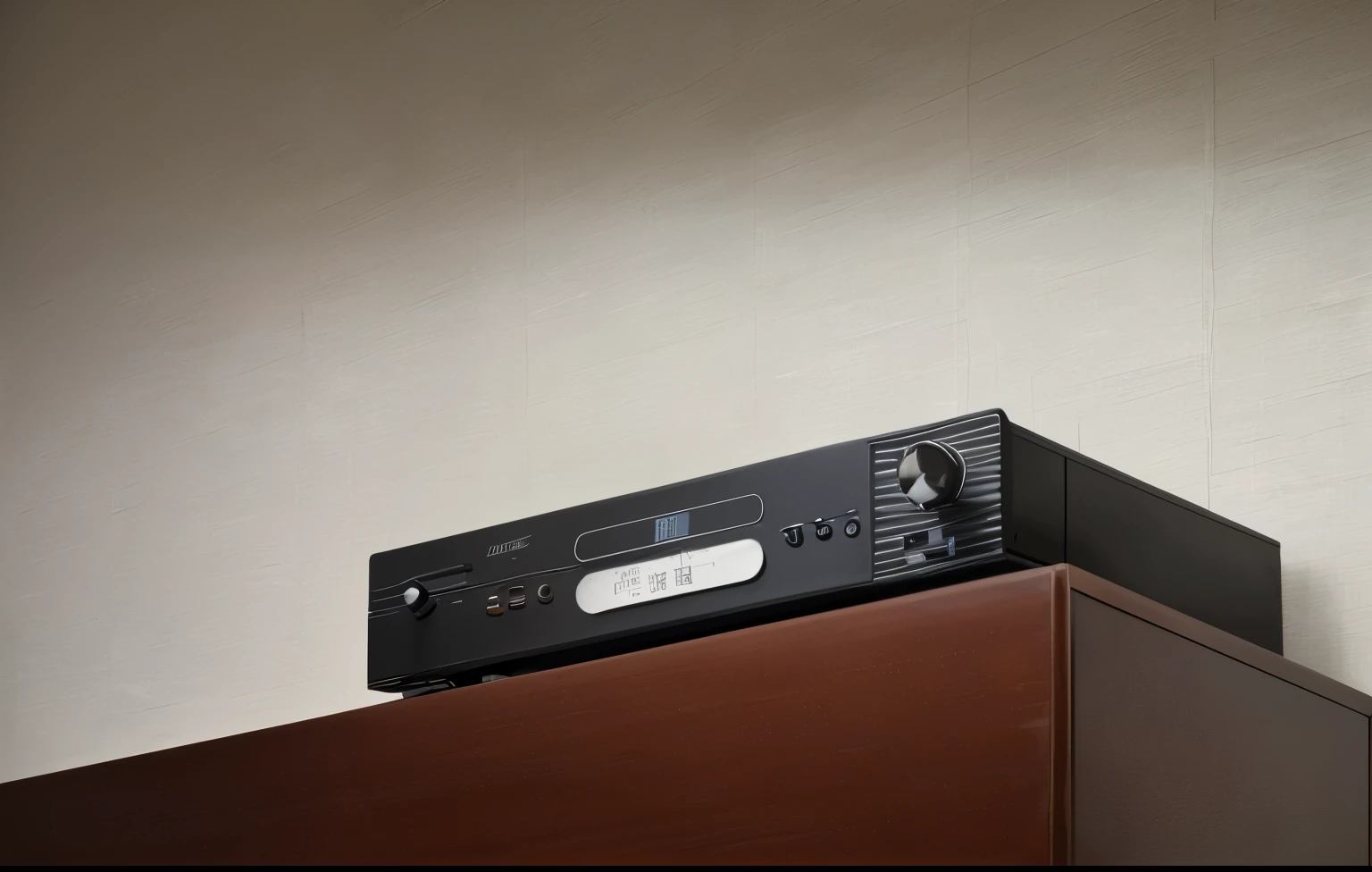 (black amplifier:1.3)((masterpiece, best quality)), 8k,黑色大理石上的black amplifier, 现代建筑style, Photographic Realism, Super detailed photos, The interior of the apartment living room is high resolution,light background,Elevation viewing angle,,style: Lie flat--Air 3:2, best quality, a work of art, lifelike