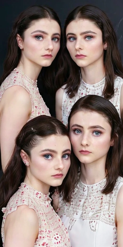 two women in dresses standing next to each other in front of a tv, pov, two girls, annoying sister vibes, lesbians, cute girls, gen z, looking this way, pov shot, two models in the frame, sisters, hd, they are very serious, lesbian, multiple, 2 sisters look into the mirror, serious faces, photo shoot