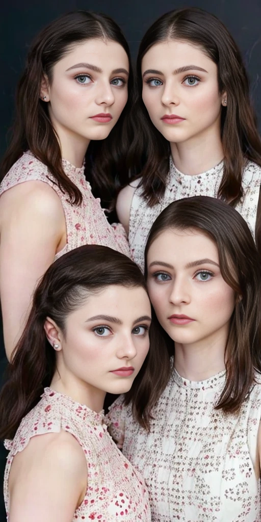 two women in dresses standing next to each other in front of a tv, pov, two girls, annoying sister vibes, lesbians, cute girls, gen z, looking this way, pov shot, two models in the frame, sisters, hd, they are very serious, lesbian, multiple, 2 sisters look into the mirror, serious faces, photo shoot
