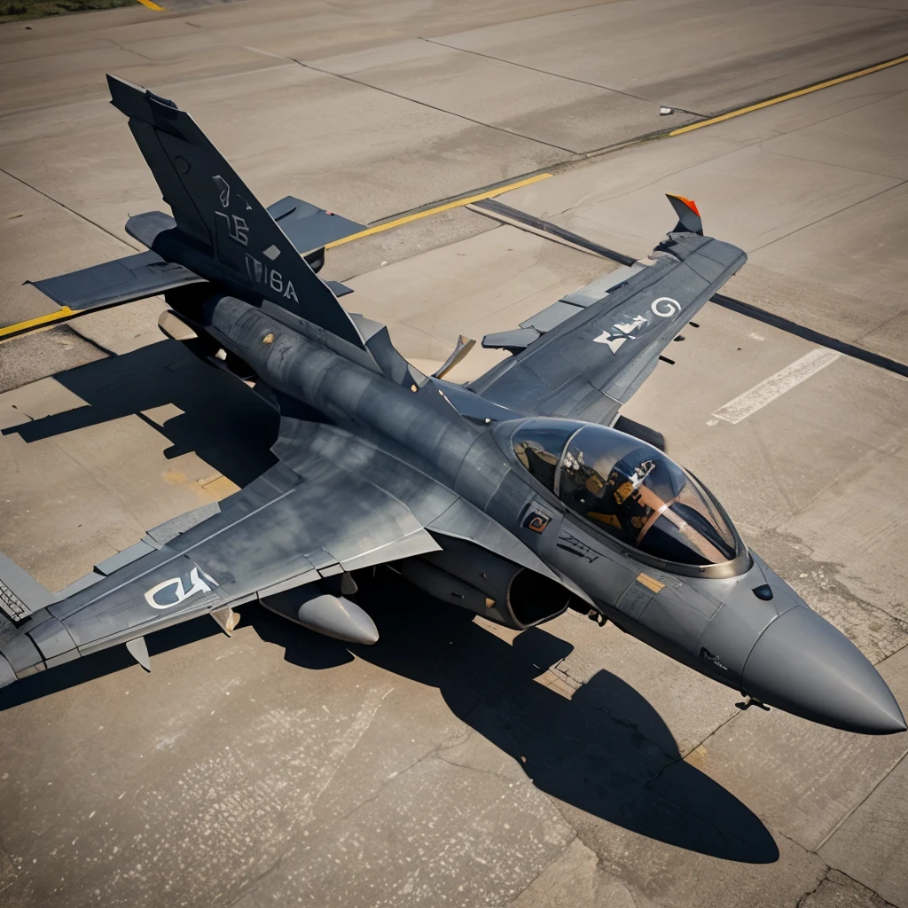 F-16 warplane, high quality, 3D rendering