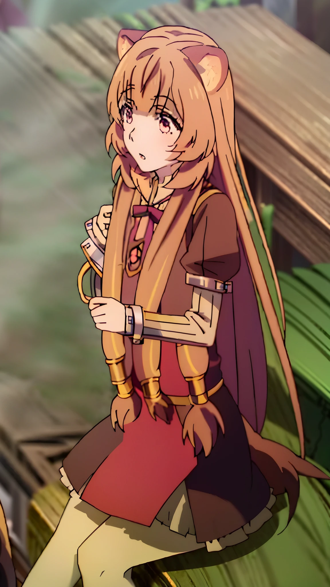 Anime girl with long hair sitting on a tree in the forest, Holo is a werewolf girl, Holo for wolf girl, Kushat Krenz Key Art Women, official character art, shadowverse style, Ayaka Genshin impact, charming cat girl, Beautiful anime cat girl, very beautiful anime cat girl, ayaka game genshin impact, handwriting