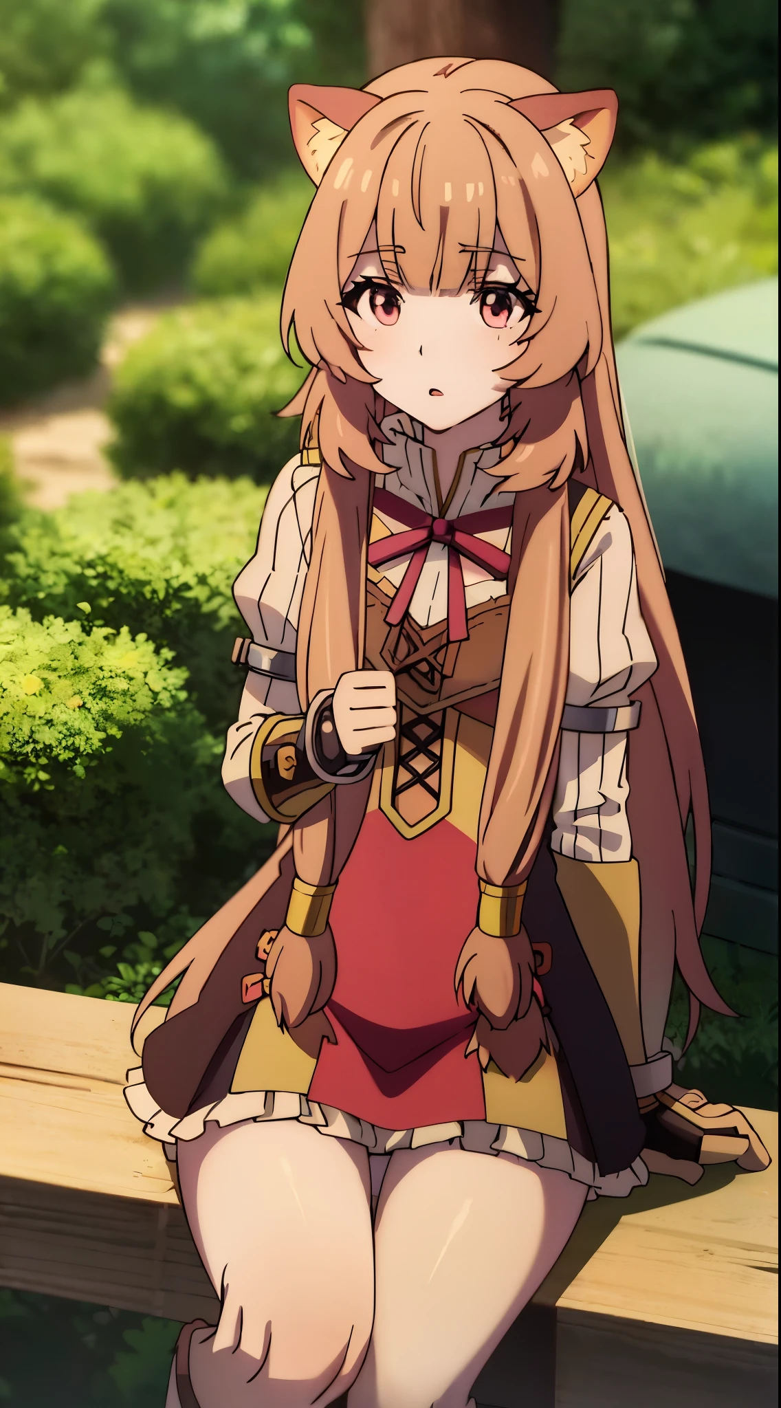 Raphtalia、super mini skirt、bare legs、sexy、lightly dressed、Anime girl with long hair sitting on a tree in the forest, Holo is a werewolf girl, Holo for wolf girl, Kushat Krenz Key Art Women, official character art, shadowverse style, Ayaka Genshin impact, charming cat girl, Beautiful anime cat girl, very beautiful anime cat girl, ayaka game genshin impact, handwriting