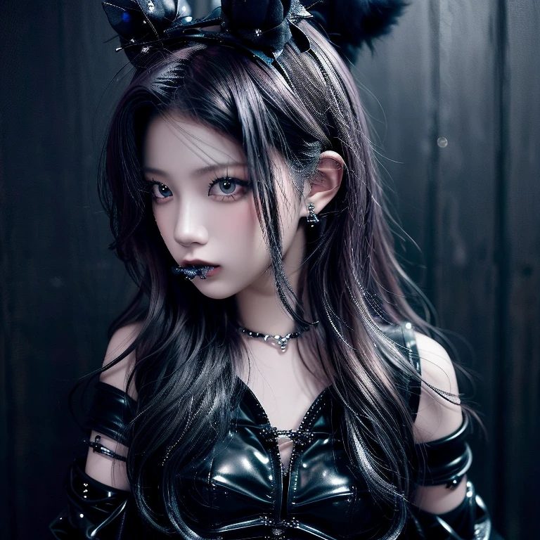 gothic girl con piercings y piercings bajo la lluvia, neo goth, gothic aesthetic, Estilo de arte oscuro, gothic girl aesthetic, gothic aesthetic, ojos oscuros y penetrantes, ominous gothic aesthetic, gothic horror vibes, gothic art style, Estilo oscuro y de terror, gothic girl, 1 7 - year - old anime gothic girl, darkwave gothic aesthetic, cara de gothic girl