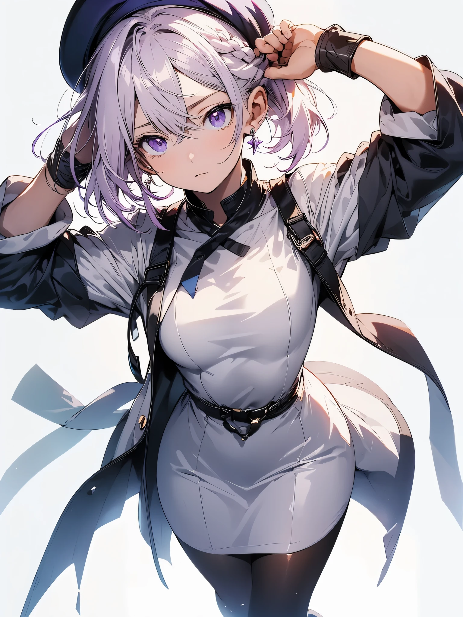 Hair color is purple、Without discomfort