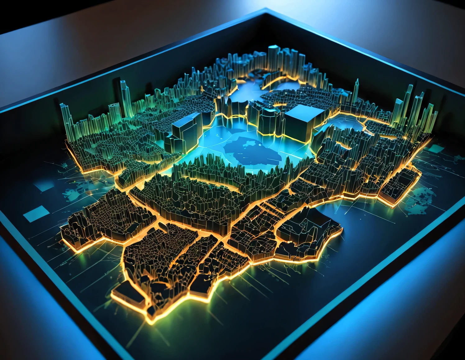 3D map in the form of a hologram