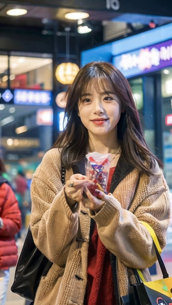 araffe asian woman holding a candy in a shopping mall, trending at cgstation, lalisa manobal, ruan jia beautiful!, trending on cgstation, yanjun chengt, cai xukun, tzuyu from twice, lalisa manoban of blackpink, realistic. cheng yi, appearing in a shopping mall, chinese girl, korean girl, jia