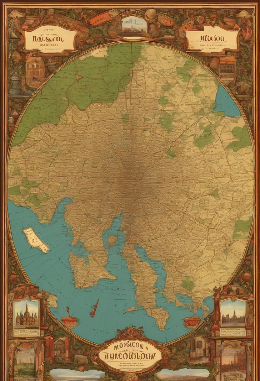 Moscow map, muy detallado,
