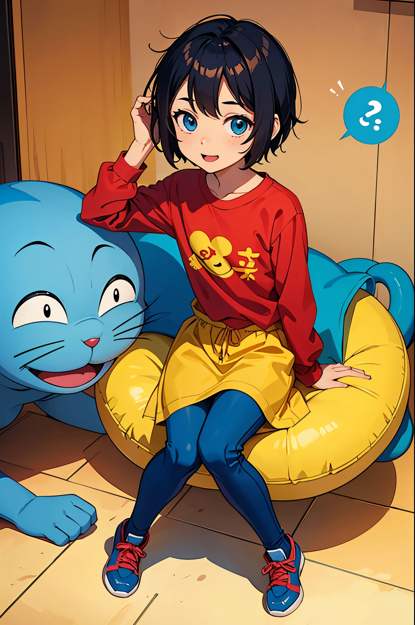 Nibita content from "Doraemon" It is the main character in the middle of the story.. Nibita has the appearance of a child with a traditional appearance., slight height, have a red shirt, Blue pants, and yellow shoes.
He often encounters various problems and uses "Doraemon" (A demon cat brought from the new world.) To help him solve problems or solve difficulties.. Nibita has the appearance of a cute ., cheerful, and have a kind heart. These characteristics make him a likable character and beloved by viewers. "Doraemon"
