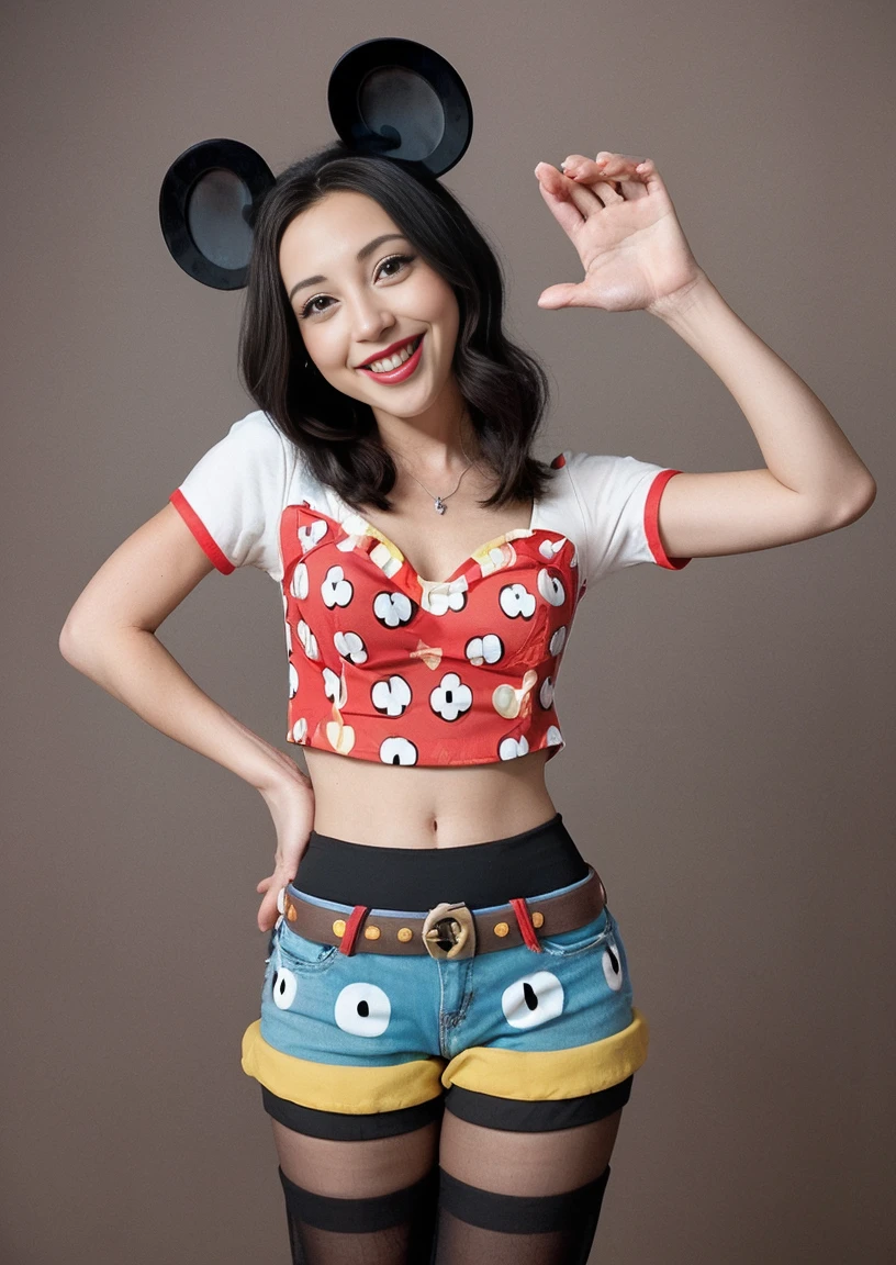 Cheerful Mickey mouse says Hi Vesta!