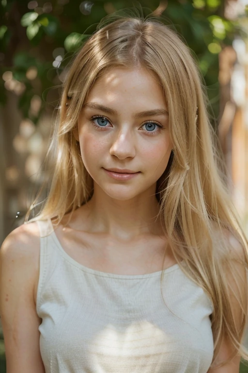 (best quality,highres), (portrait,realistic), (blonde hair), (blue eyes), (school uniform), (beautiful detailed face and eyes), (youthful appearance), (bright lighting), (subtle smile), (charming and innocent expression), (soft background), (vivid colors), (fine brush strokes), (subtle shadows), (smooth skin), (medium: oil painting), (ultra-detailed), (teenage girl), (standing posture), (slightly tilted head), (natural lighting), (soft ambient light), (natural background), (delicate details), (long, flowing hair), (gentle breeze), (casual and relaxed atmosphere), (hint of shyness), (subtle texture), (intense focus), (graceful stance), (playful eyes), (innocent aura), (subtle yet captivating), (golden afternoon sunlight).