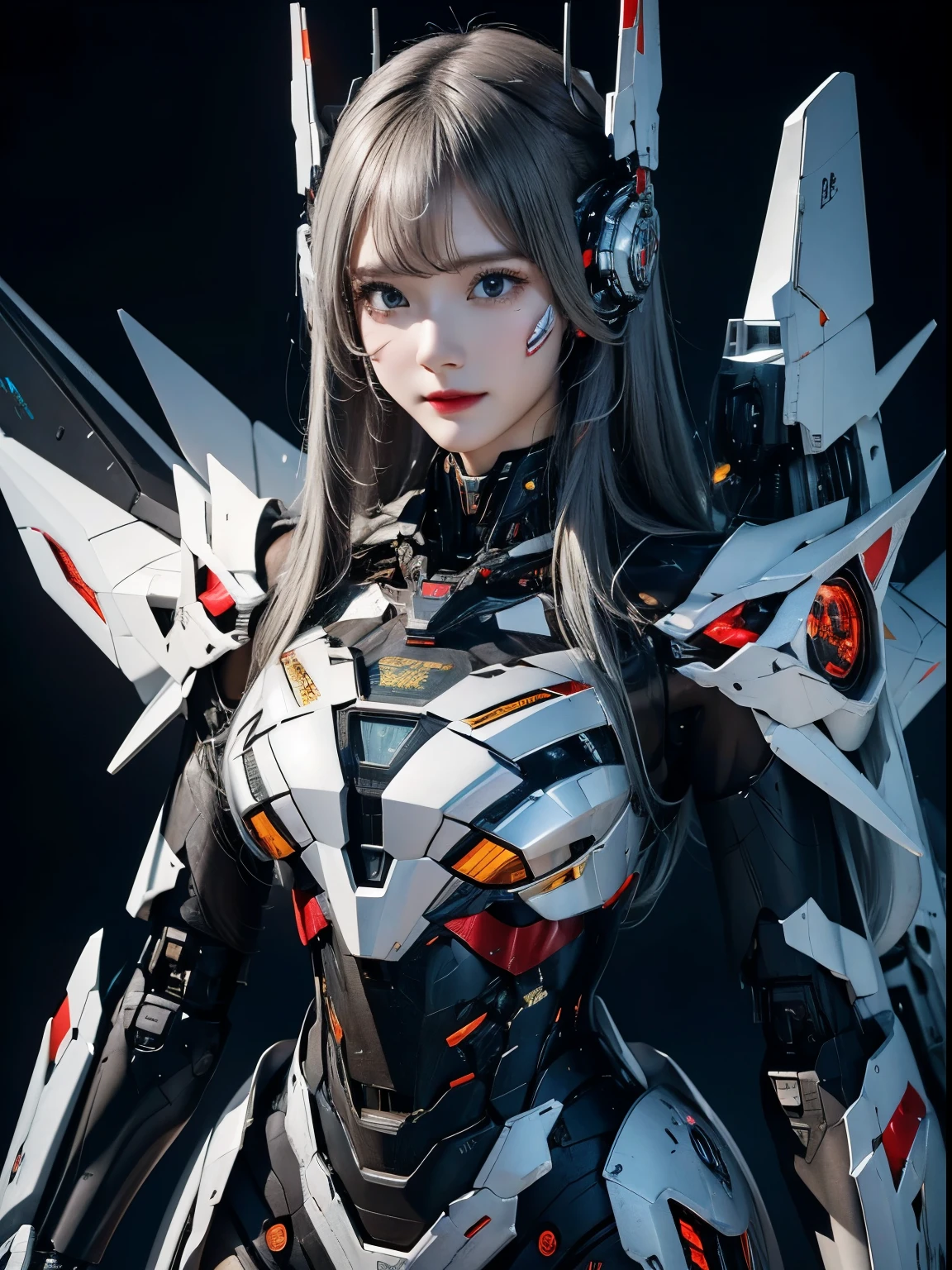 rough skin, Super detailed, advanced details, high quality, 最high quality, High resolution, 1080P, hard disk, beautiful,(war machine),beautifulサイボーグの女性,Mecha cyborg girl,battle mode,Mecha body girl,She is wearing a futuristic war machine weapon mecha,full body shot