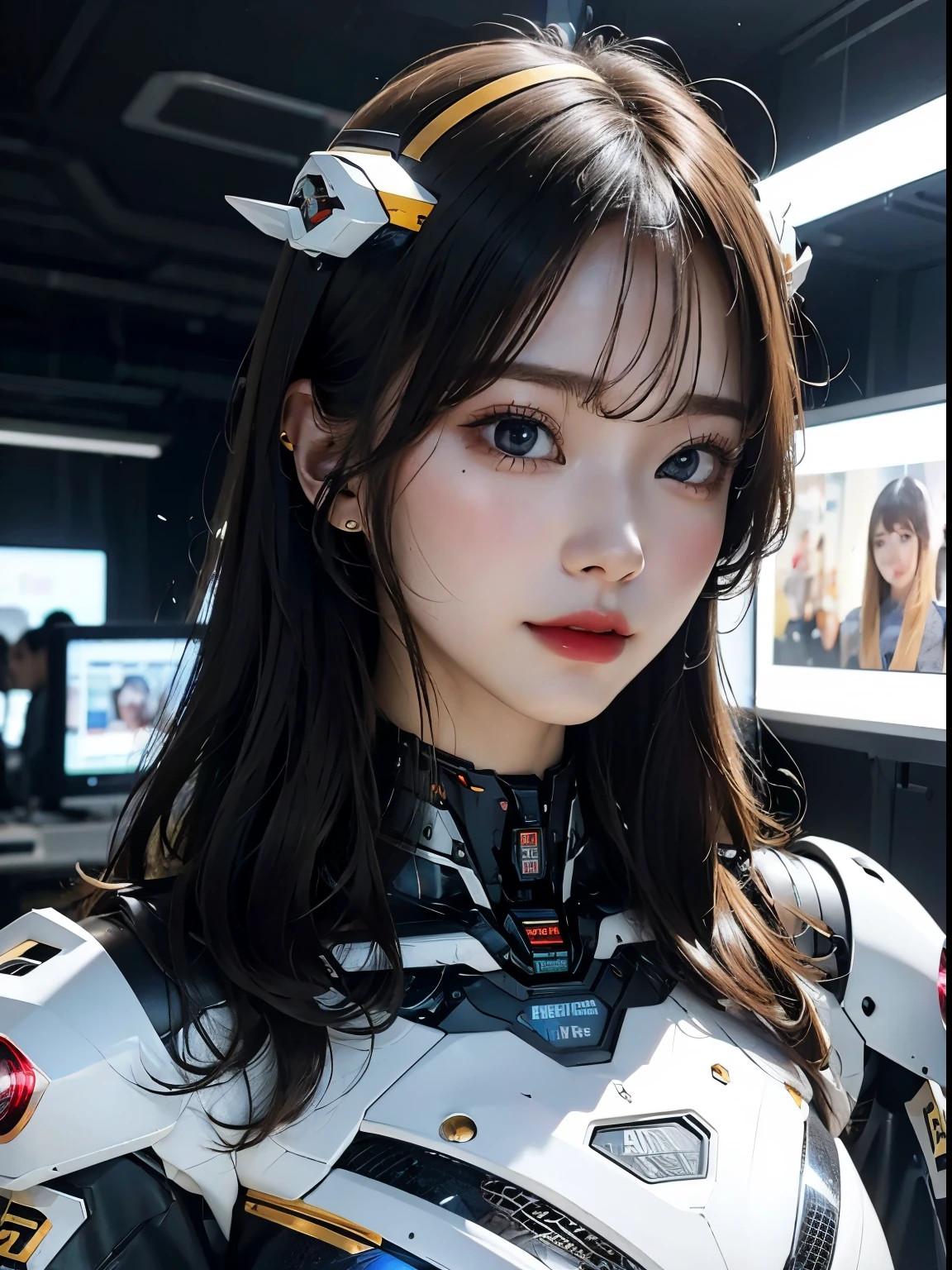 rough skin, Super detailed, advanced details, high quality, 最high quality, High resolution, 1080P, hard disk, beautiful,(war machine),beautifulサイボーグの女性,Mecha cyborg girl,battle mode,Mecha body girl,She is wearing a futuristic war machine weapon mecha,full body shot