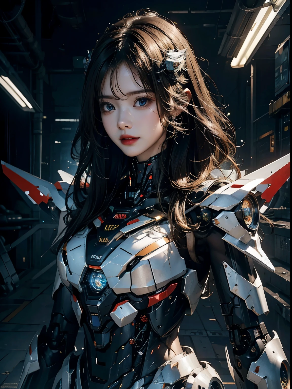 rough skin, Super detailed, advanced details, high quality, 最high quality, High resolution, 1080P, hard disk, beautiful,(war machine),beautifulサイボーグの女性,Mecha cyborg girl,battle mode,Mecha body girl,She is wearing a futuristic war machine weapon mecha,full body shot