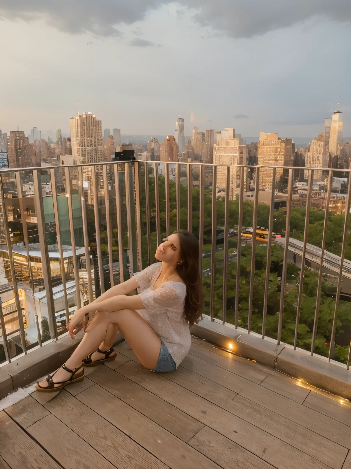 New York, night, lights, romantism