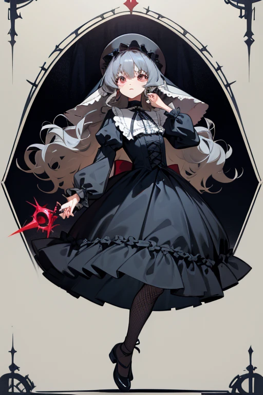 Nun.Gothic.짧은 ta.dress. Veils.whole body. From head to toe.Navy blue curly wavy hair. black and white.lolirills.fancy.short skirt.crucifixion.red ruby.whole body.dangerous.mature.short skirt.Gothic.victorian.fancy.Fishnet stockings.spoken. From head to toe