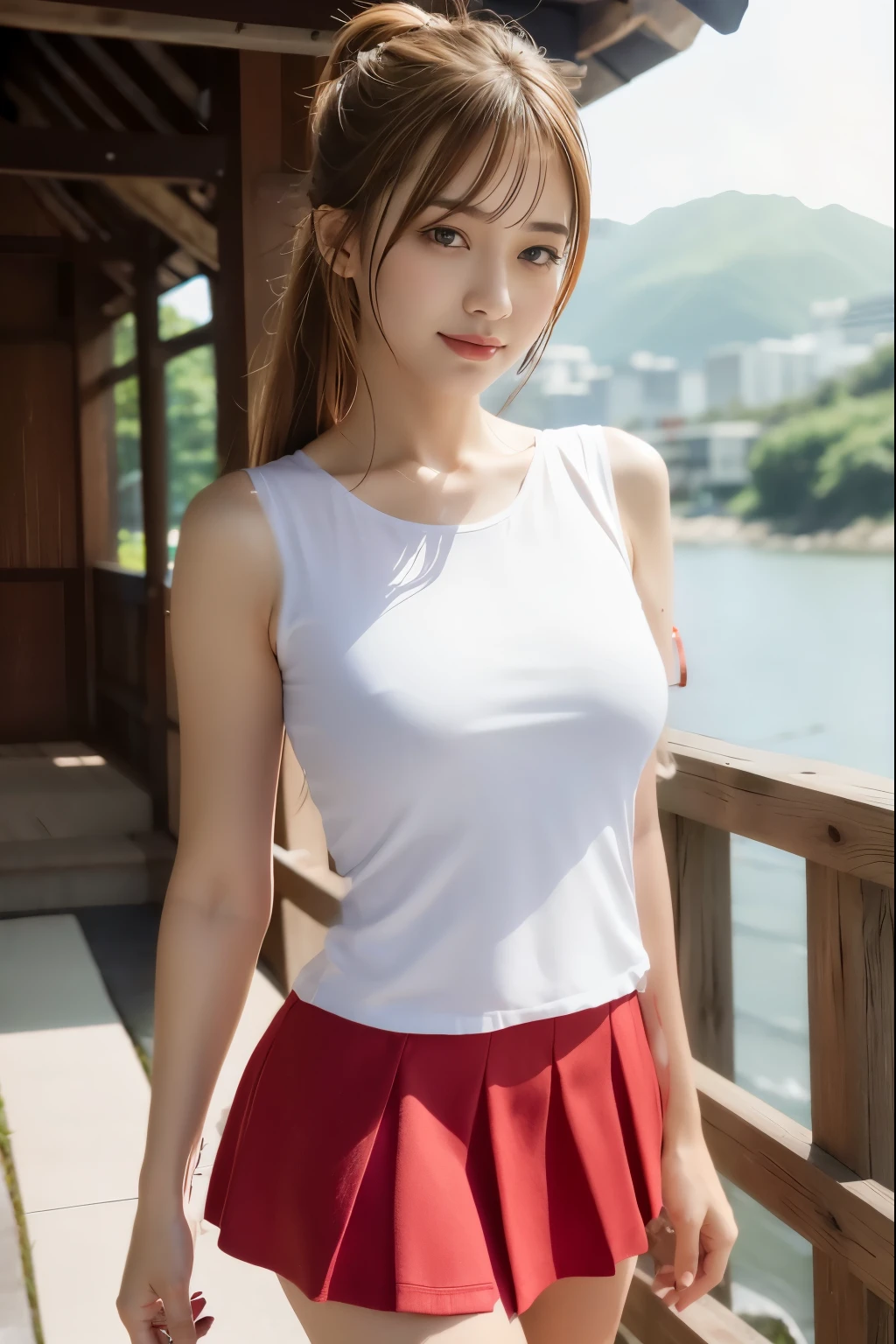 Red skirt