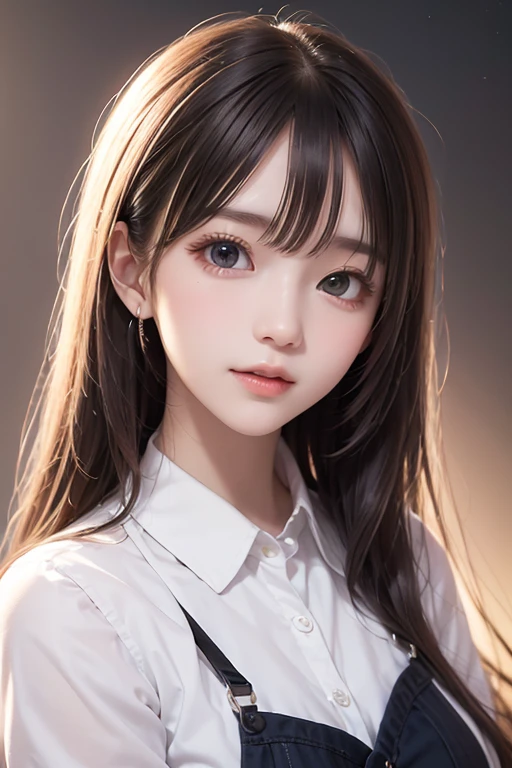 Smiling middle school girl, school uniform, sophisticated beauty, perfect beautiful face, portrait, soft light, Rembrandt light, rim lighting, highest quality, masterpiece, high resolution, photorealistic, photorealistic,
