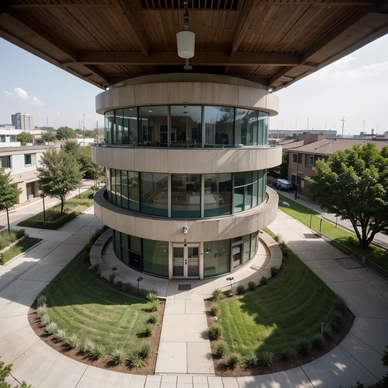 LEED Platinum-certified modern workspace with solar energy, water conservation practices, biophilic design, and modern architectural, make architecture master , outside ,droneshot