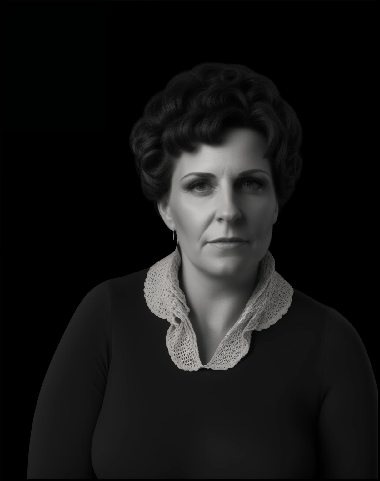 portrait of a woman, 35 years old, texture, hair, studio photo, HDR