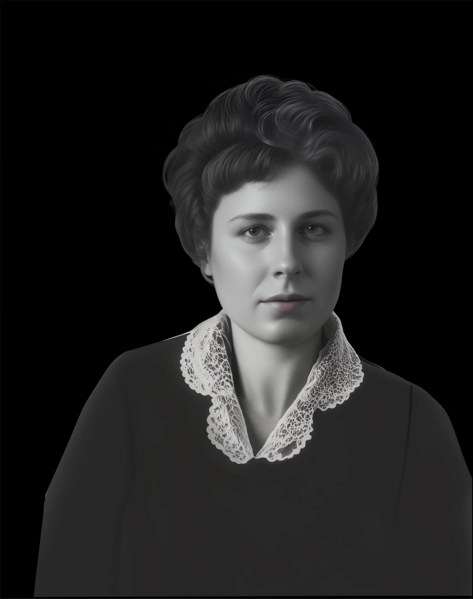 portrait of a woman, 35 years old, texture, hair, studio photo, HDR