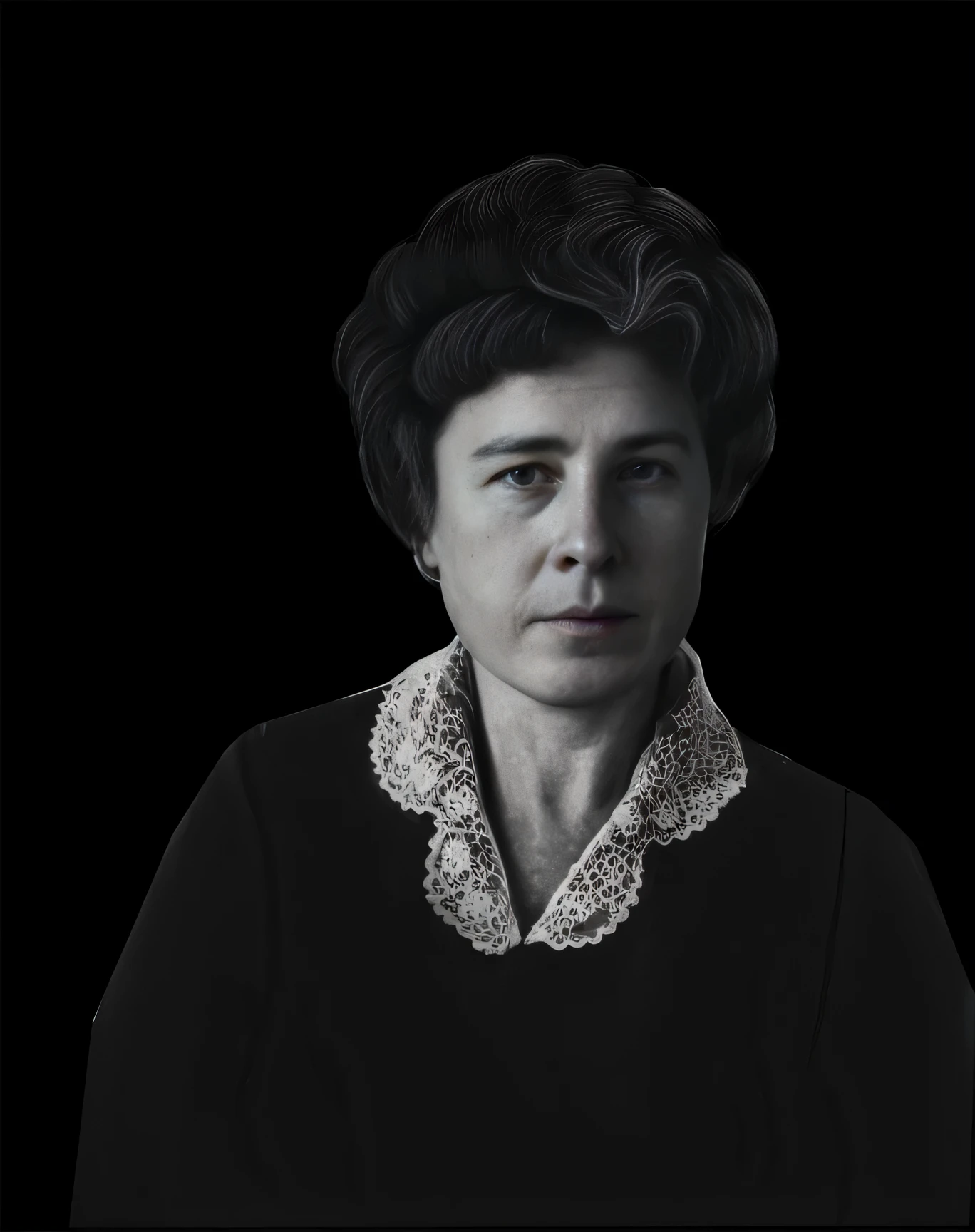 Portrait of a Woman, 35 years, texture, studio photo, HDR
