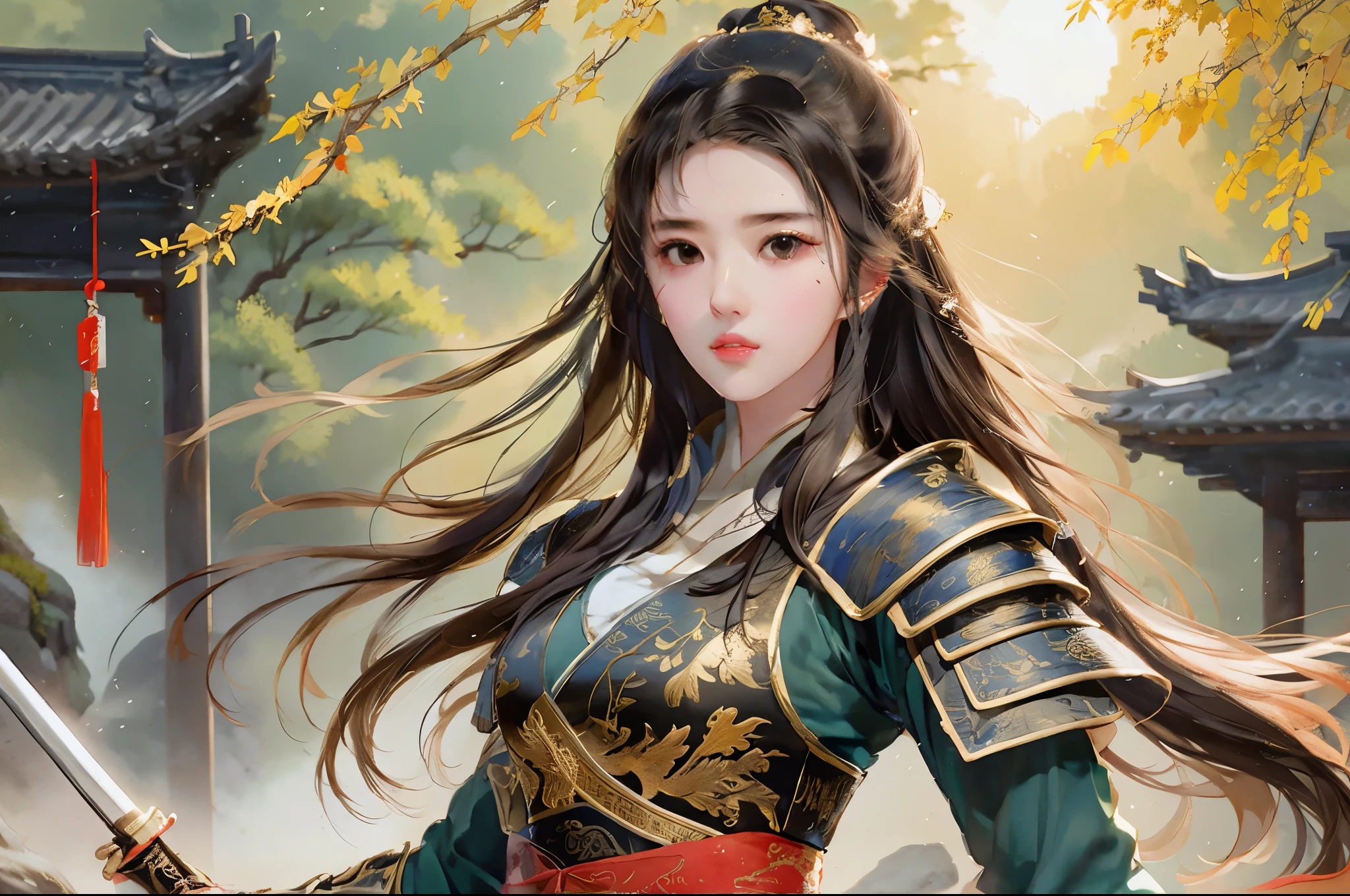 liuyifei, 1girl, chinese_armor, best quality, masterpiece,