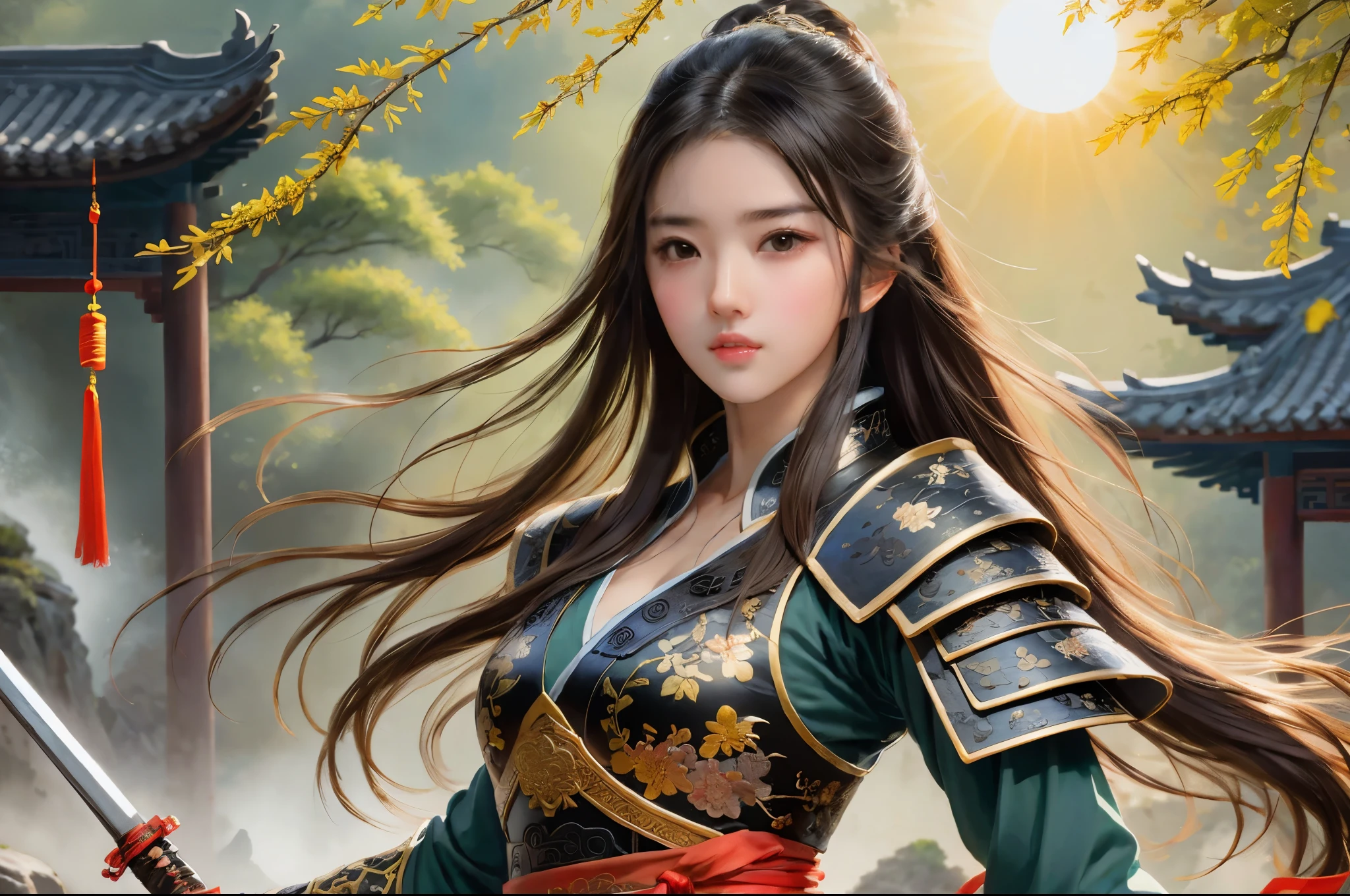 liuyifei, 1girl, chinese_armor, best quality, masterpiece,
