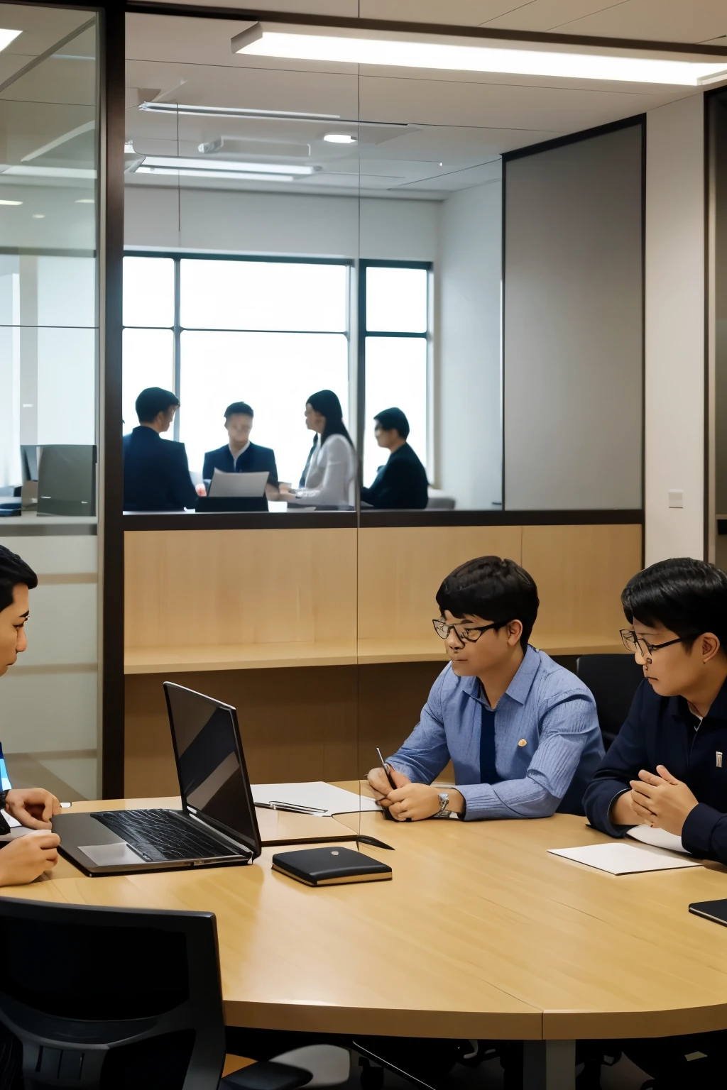 people working、inside the office、During the meeting