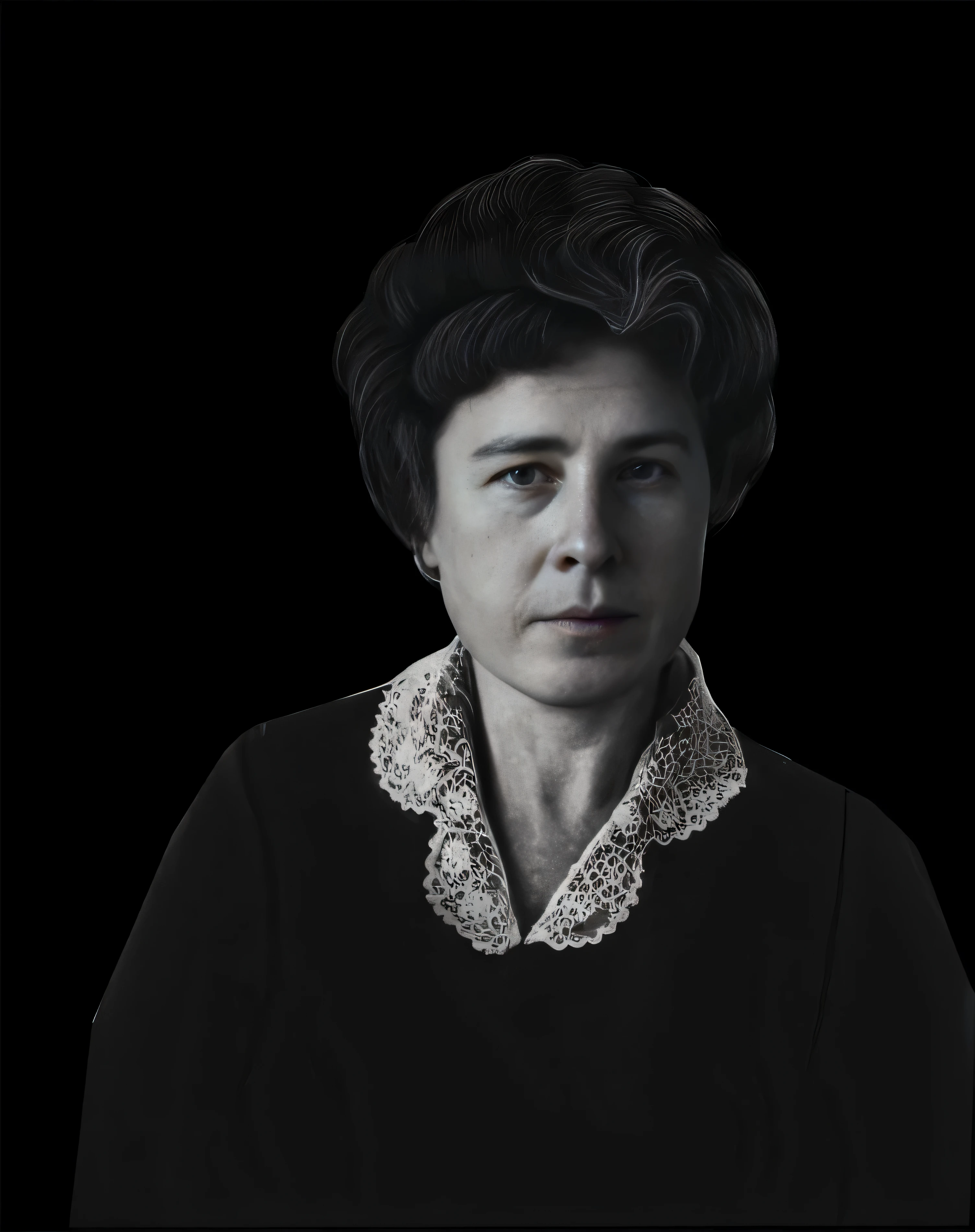 Portrait of a Woman, 35 years, texture, studio photo, HDR