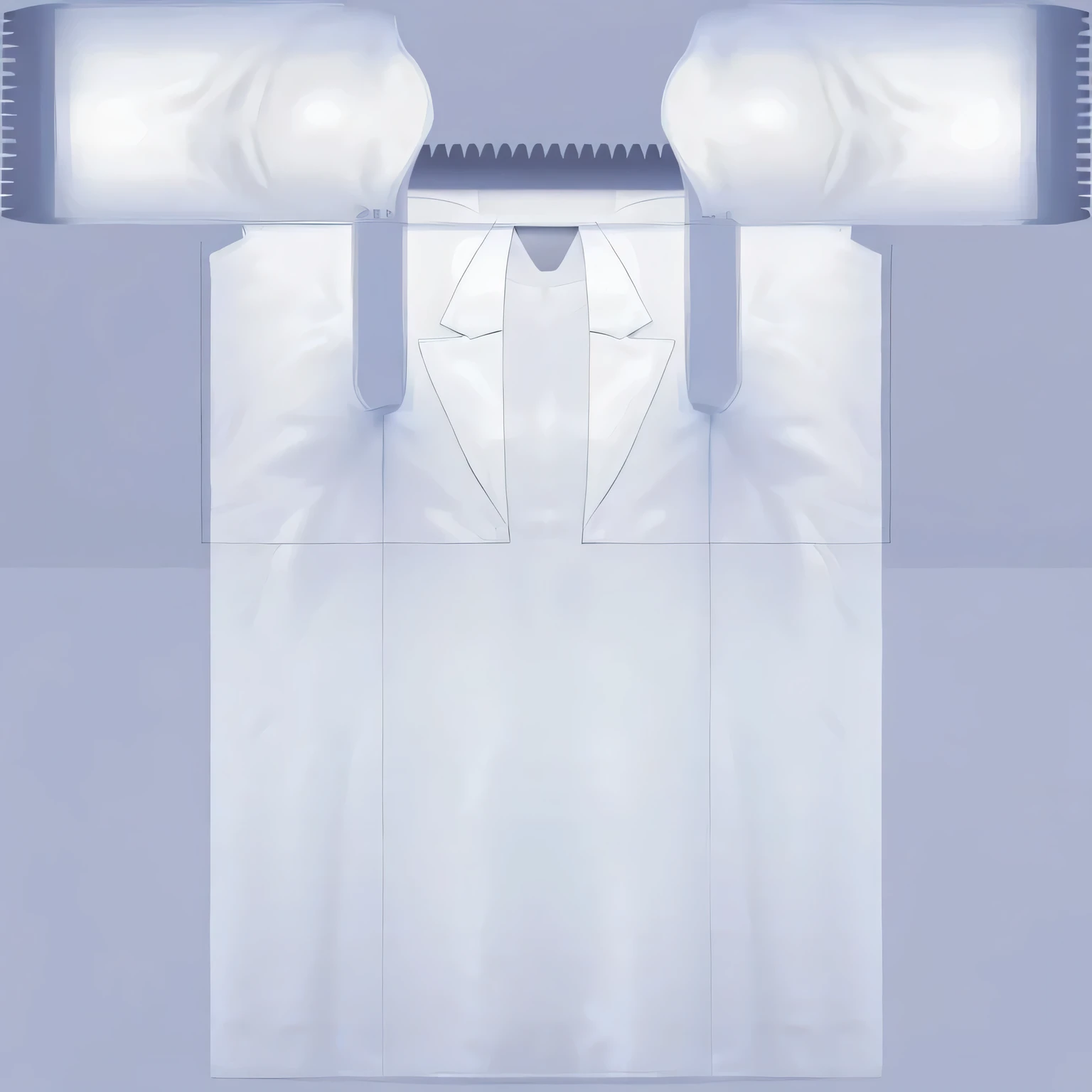 masterpiece, very fine, symmetry, simple, White suit for men, T pose, long sleeve, leather, latex ,shiny_Clothes