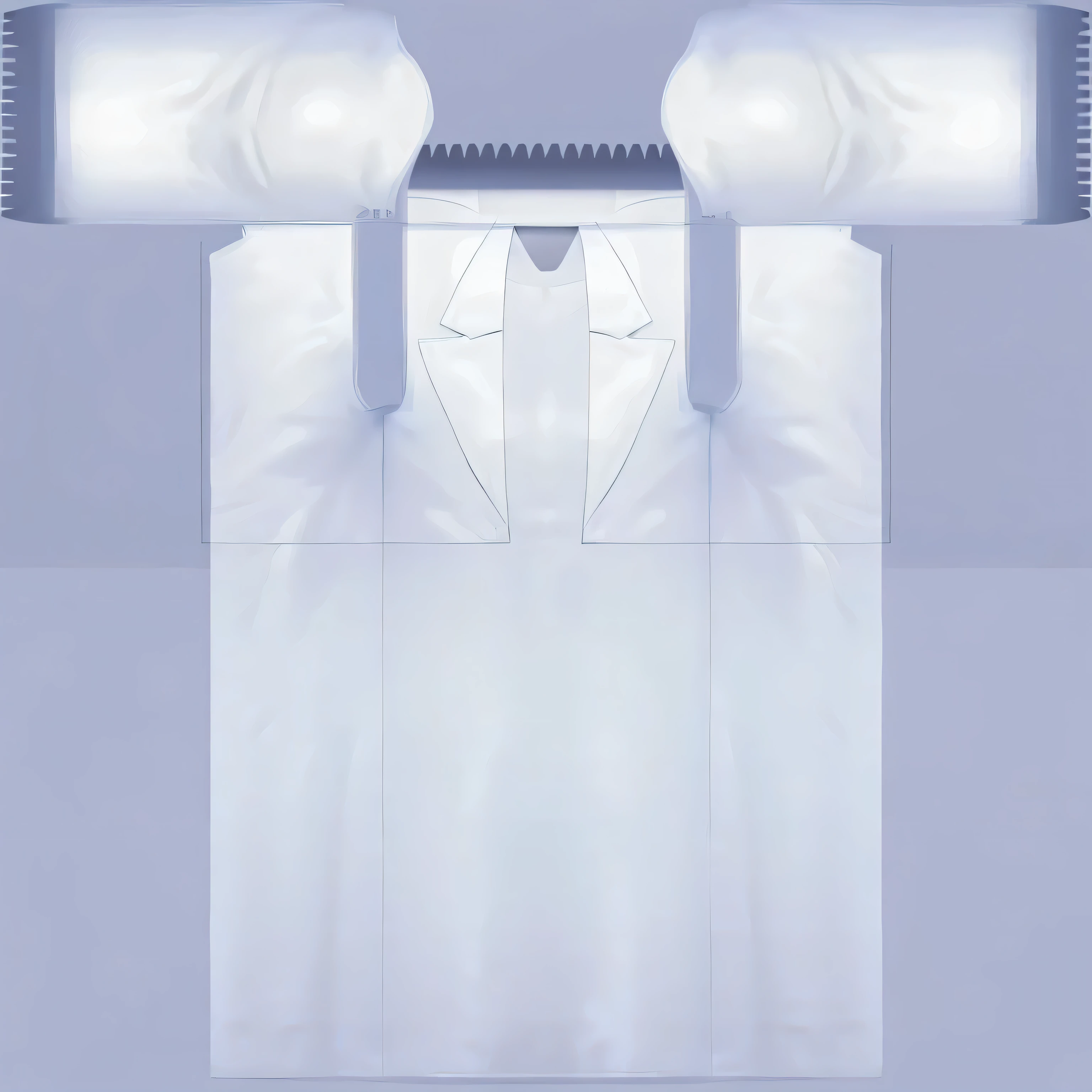 masterpiece, very fine, symmetry, simple, White suit for men, T pose, long sleeve, leather, latex ,shiny_Clothes