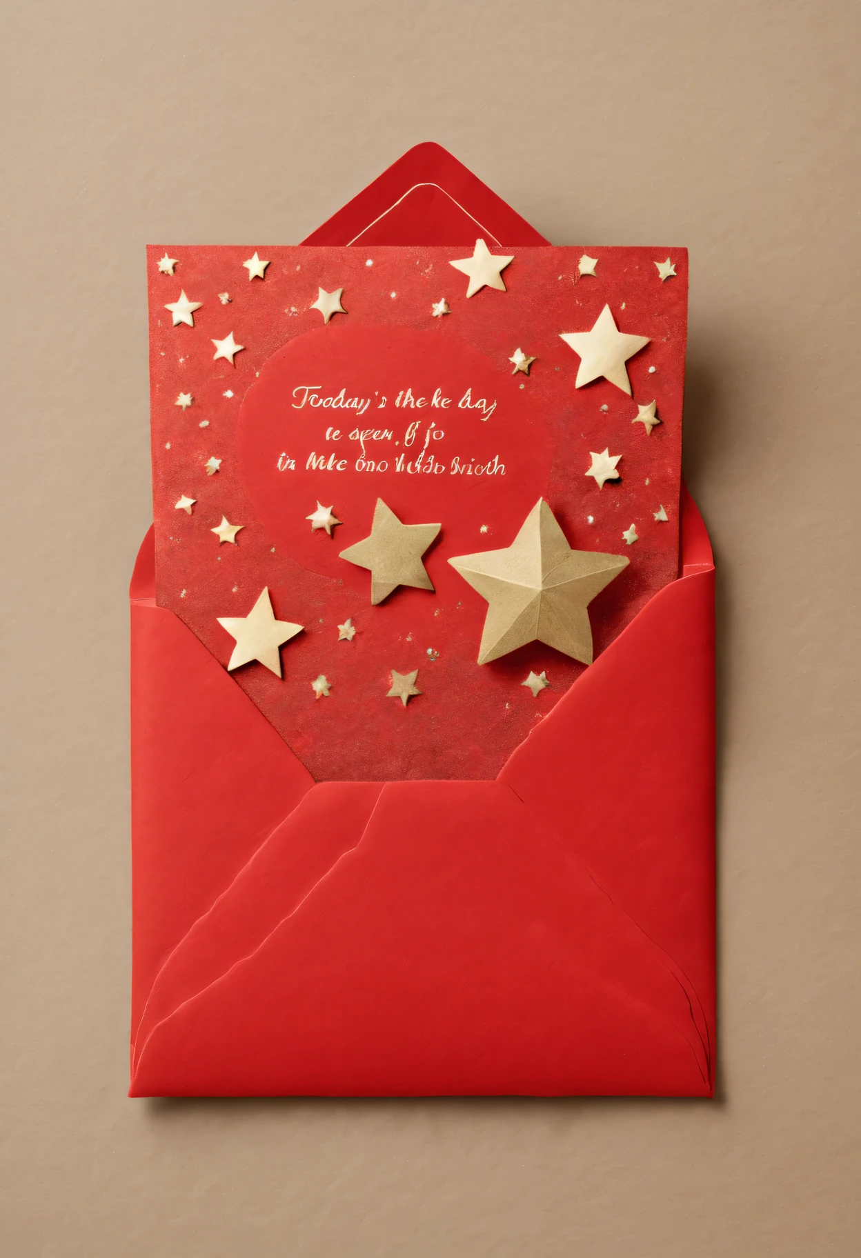 Red envelopes,The cover reads"Today is the day to make a wish,Even if there are no shooting stars”