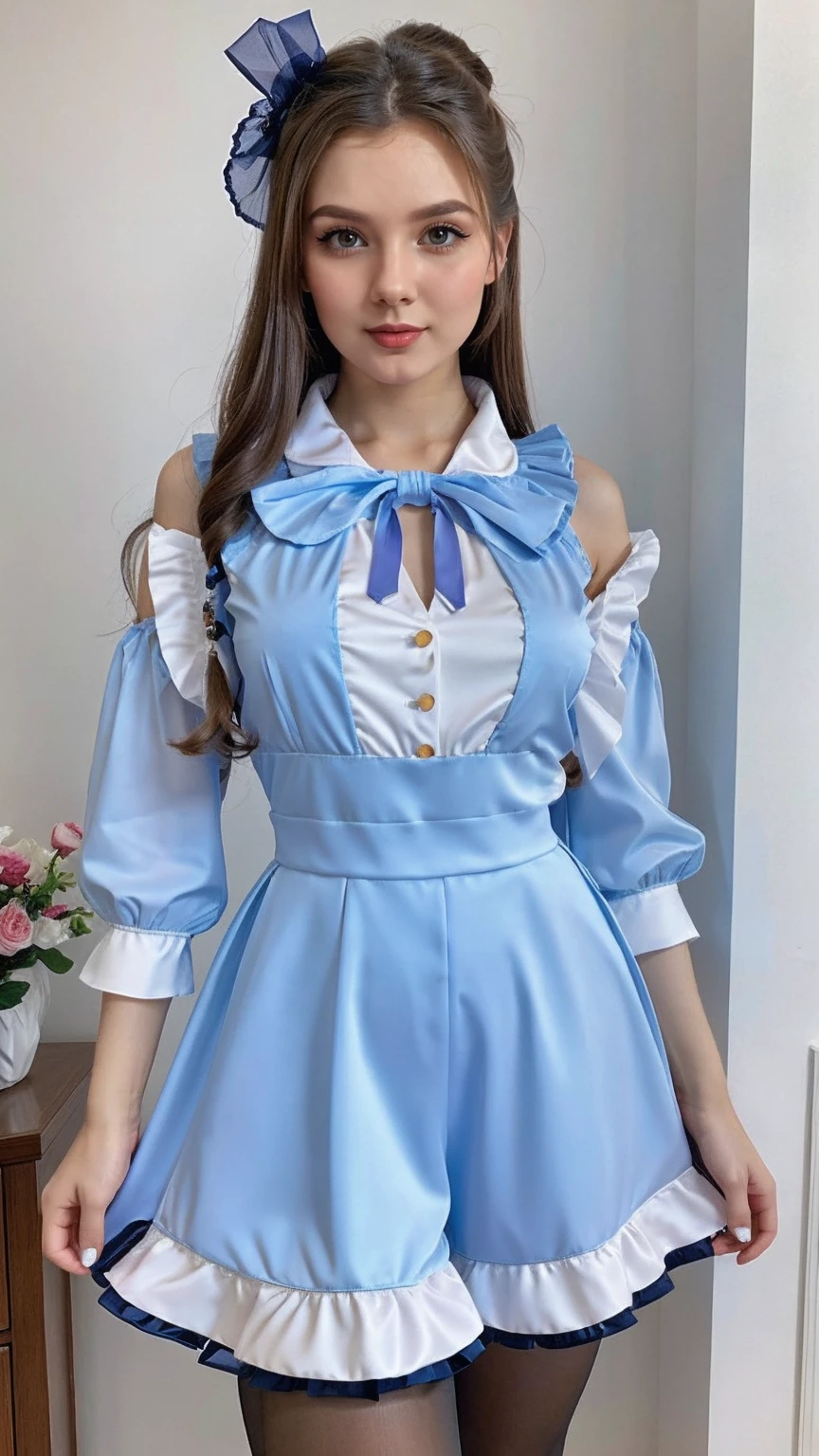 １girl with 30 years old , Look at the viewer, close look, ta , different colors seductive outfit, Just sexy
